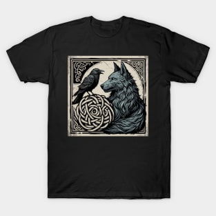 Vintage Wolf and Raven T-Shirt